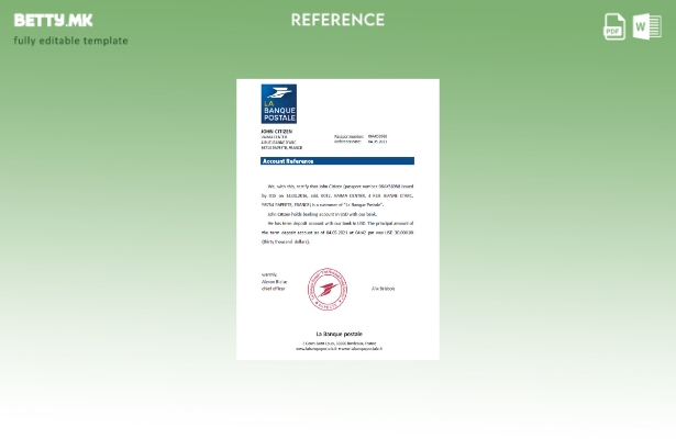 Модерен стил референтен шаблон France La Banque Postale